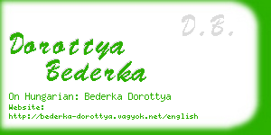 dorottya bederka business card